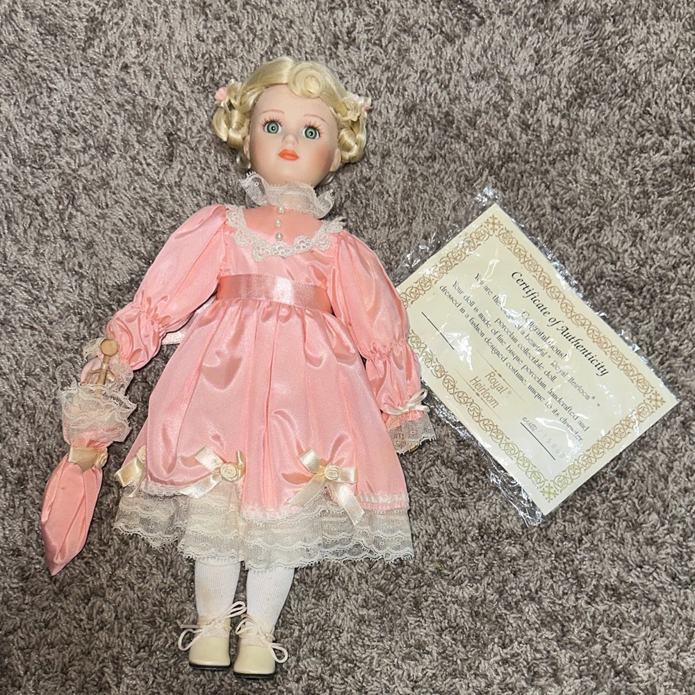 Charming Pink Doll with Lace Details